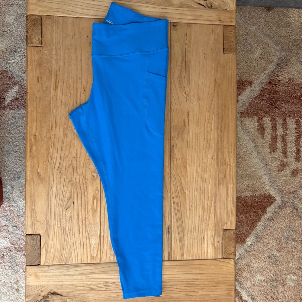 Old Navy, High-Waisted PowerSoft 7/8 Pocket Leggings, Electric Blue, 2X, NWOT